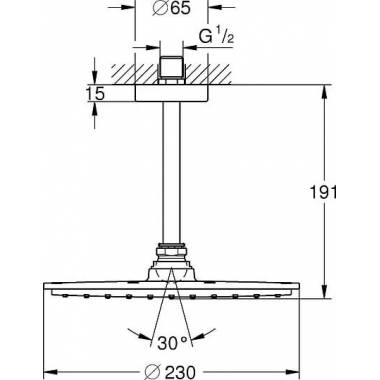 "Grohe Rainshower Allure 230" dušo kabina 26065000