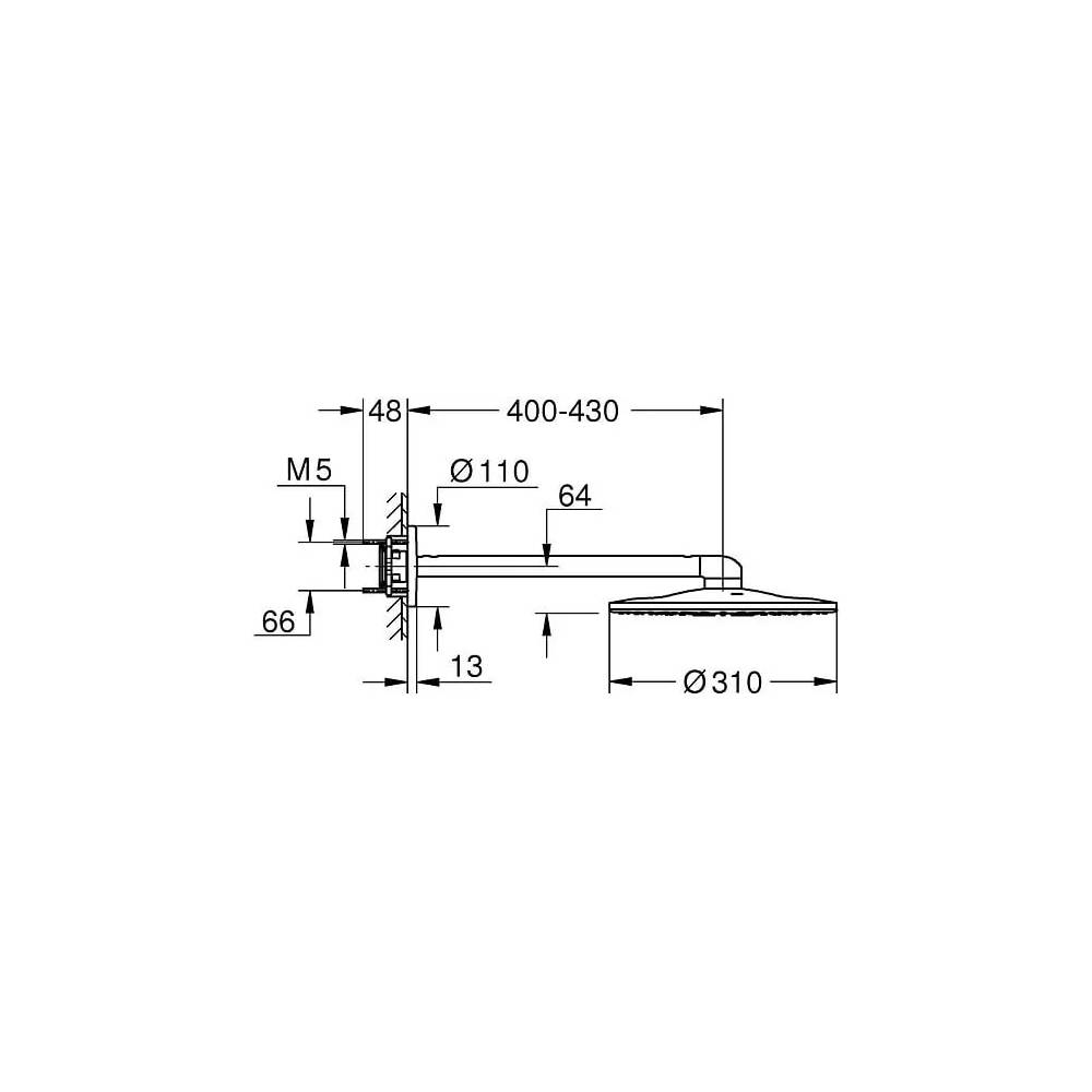 "Grohe Rainshower SmartActive" viršutinis dušas 26475000