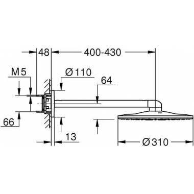 "Grohe Rainshower SmartActive" viršutinis dušas 26475000