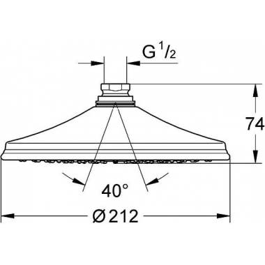 "Grohe Rainshower Rustic 210" dušo kabina 28369000