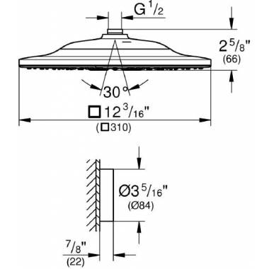 "Grohe Rainshower 310 SmartConnect" viršutinis dušas 26643000