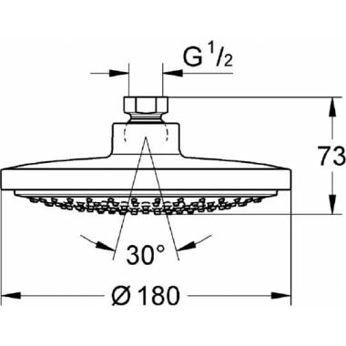 "Grohe Euphoria Cosmopolitan 180" viršutinė dušo kabina 27492000