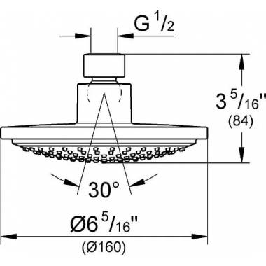 "Grohe Euphoria Cosmopolitan 160" viršutinė dušo kabina 28233000