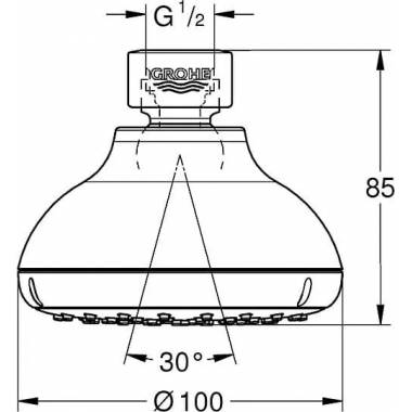 "Grohe Tempesta Classic" viršutinė dušo kabina 26050001