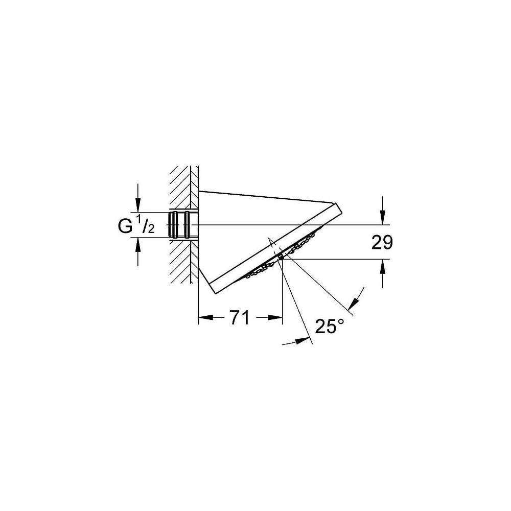 "Grohe Rainshower F-Series 5" šoninis dušas 27253000