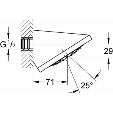 "Grohe Rainshower F-Series 5" šoninis dušas 27253000