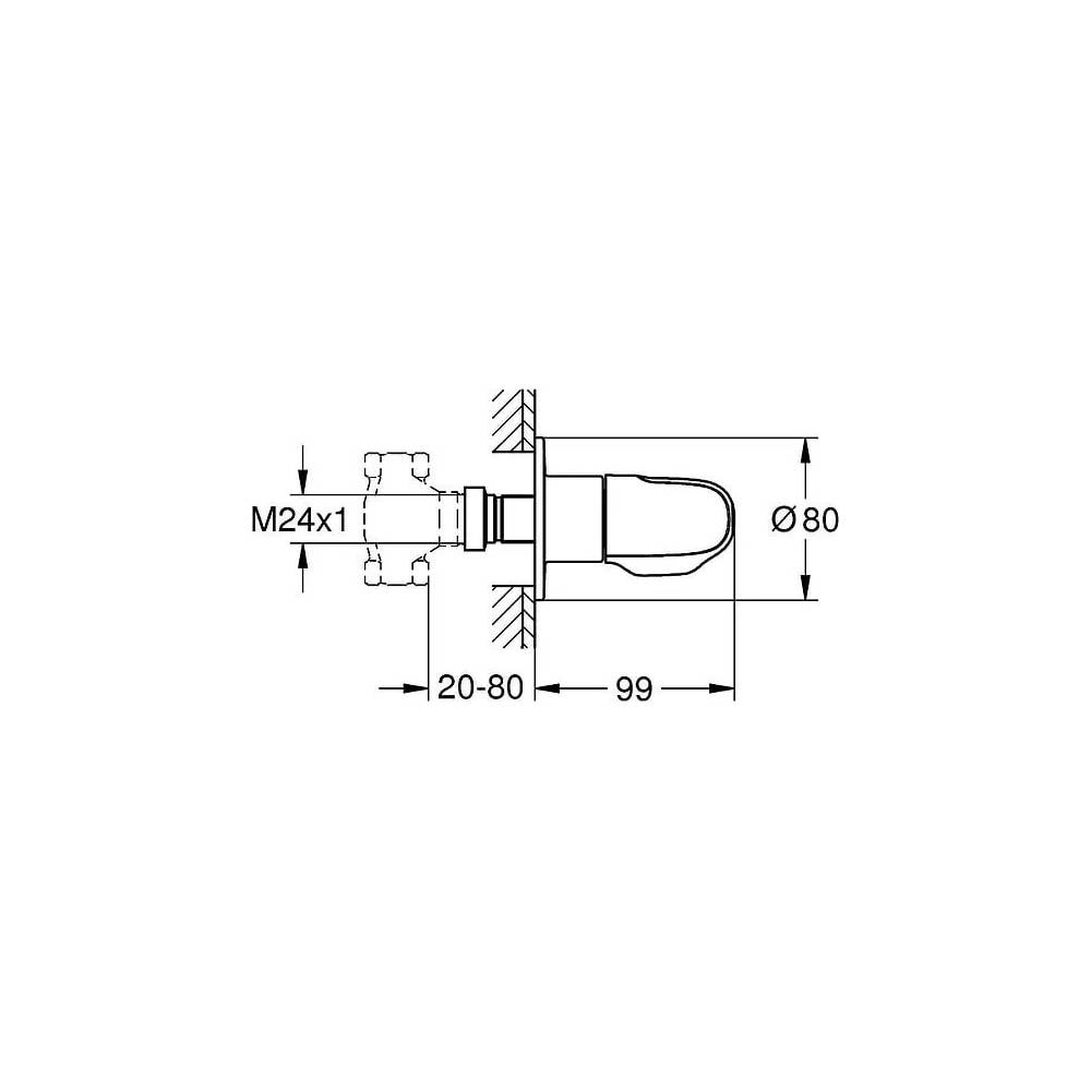 "Grohe ventilis Grohtherm 1000" Naujas 19981000