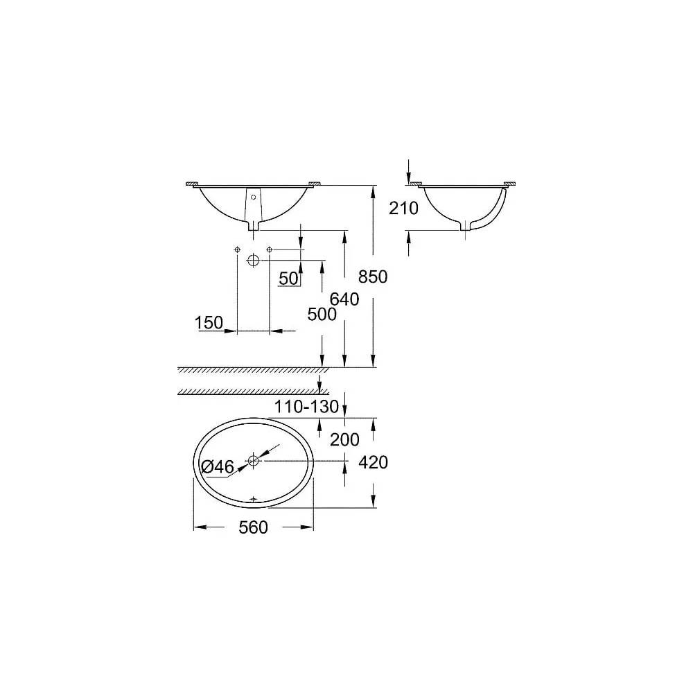 "Grohe" praustuvas "Bau Ceramic" 39423000