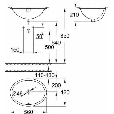 "Grohe" praustuvas "Bau Ceramic" 39423000