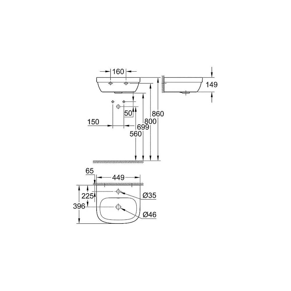 "Grohe" rankų praustuvas "Euro Ceramic" 39324000