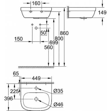 "Grohe" rankų praustuvas "Euro Ceramic" 39324000