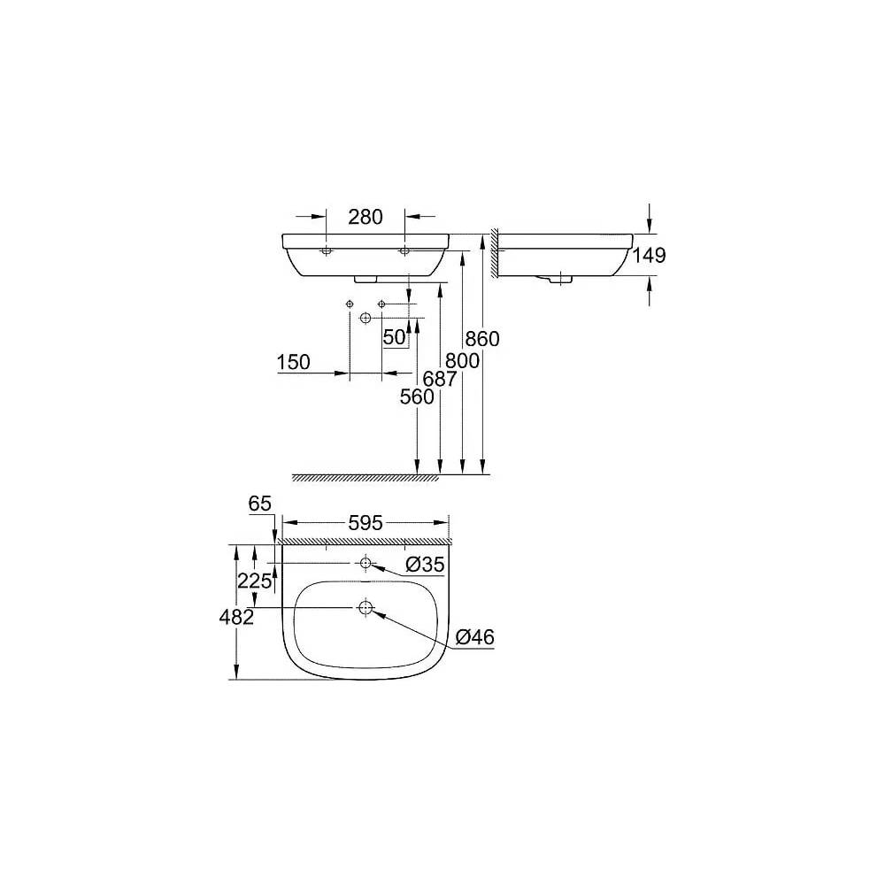 "Grohe" praustuvai "Euro Ceramic" 39335000