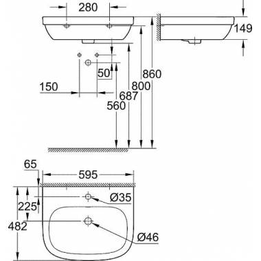 "Grohe" praustuvai "Euro Ceramic" 39335000