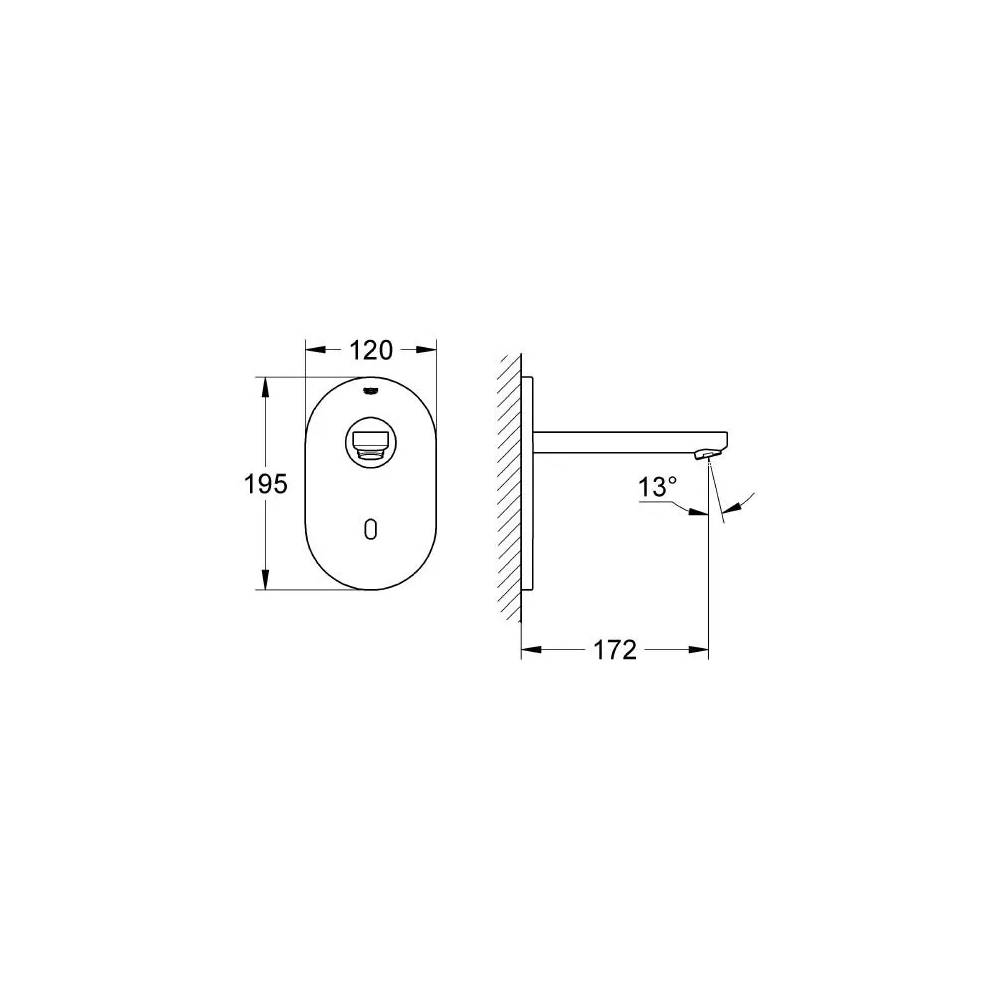 "Grohe" praustuvo maišytuvas "Euroeco Cosmopolitan" E 36273000