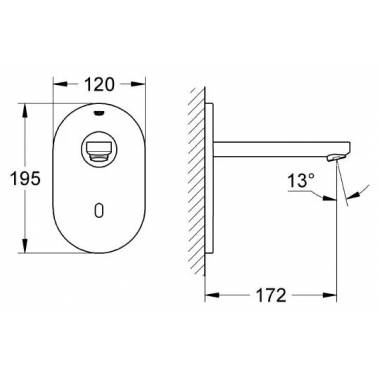 "Grohe" praustuvo maišytuvas "Euroeco Cosmopolitan" E 36273000