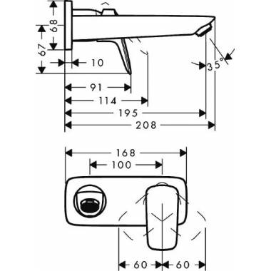 "Hansgrohe" praustuvo maišytuvas "Logis" 71220000