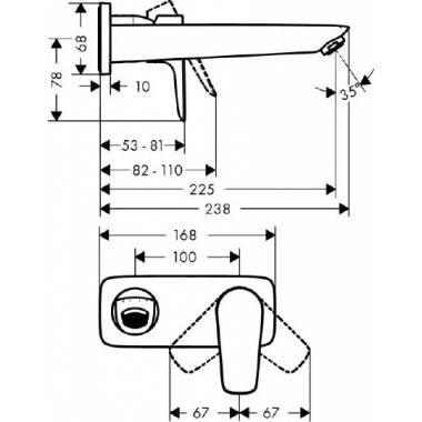 "Hansgrohe Talis E" praustuvo maišytuvas 71734000