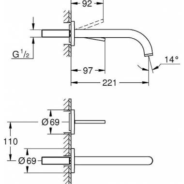 "Grohe Atrio New Joy 19918AL3" praustuvo maišytuvas