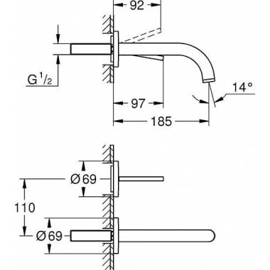 "Grohe Atrio New Joy 19287DC3" praustuvo maišytuvas