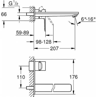 "Grohe Lineare" naujas praustuvo maišytuvas 23444DC1