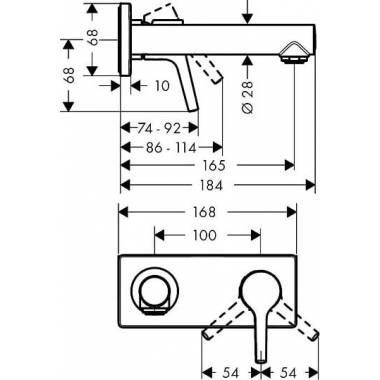 "Hansgrohe Talis S" praustuvo maišytuvas 72110000