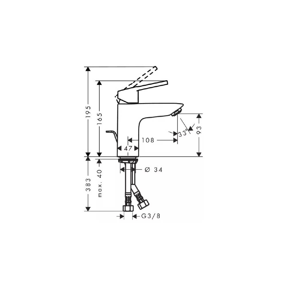 "Hansgrohe" praustuvo maišytuvas "Logis loop" 71151000