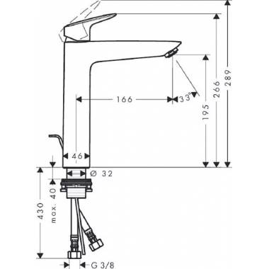 "Hansgrohe" praustuvo maišytuvas "Logis" 71090000