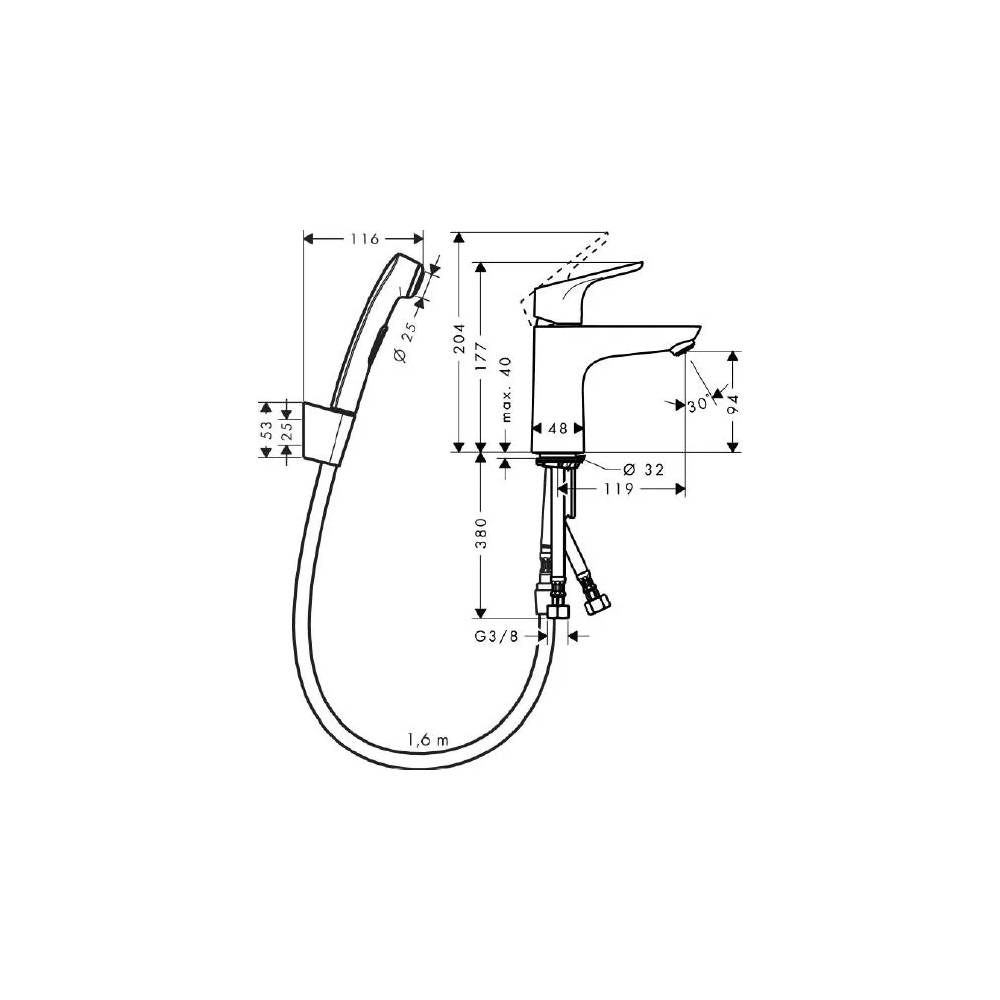 "Hansgrohe" praustuvo maišytuvas "Focus" 31927000