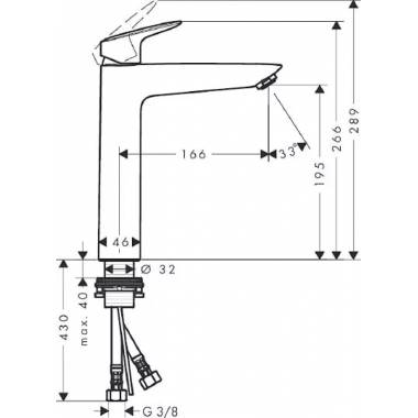 "Hansgrohe" praustuvo maišytuvas "Logis" 71091000