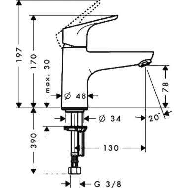 "Hansgrohe" vonios maišytuvas "Focus E2" 31931000