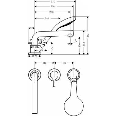 "Hansgrohe" vonios maišytuvas "Talis S" 72416000