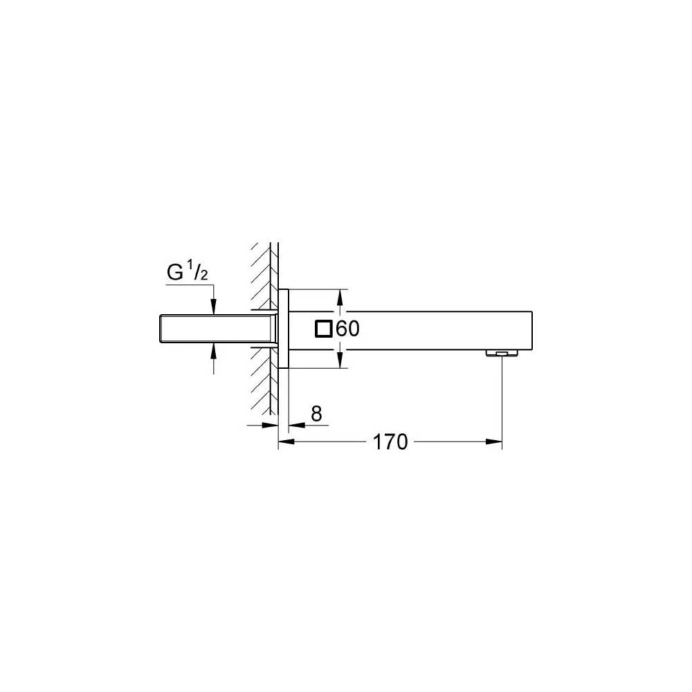 "Grohe" universalus kubo formos snapelis 13303000