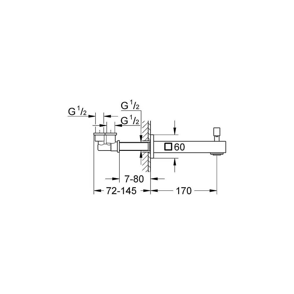 "Grohe" universalus kubo formos snapelis 13304000