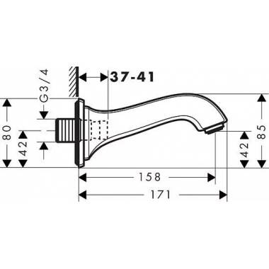 "Hansgrohe Metropol Classic" snapelis 13425000