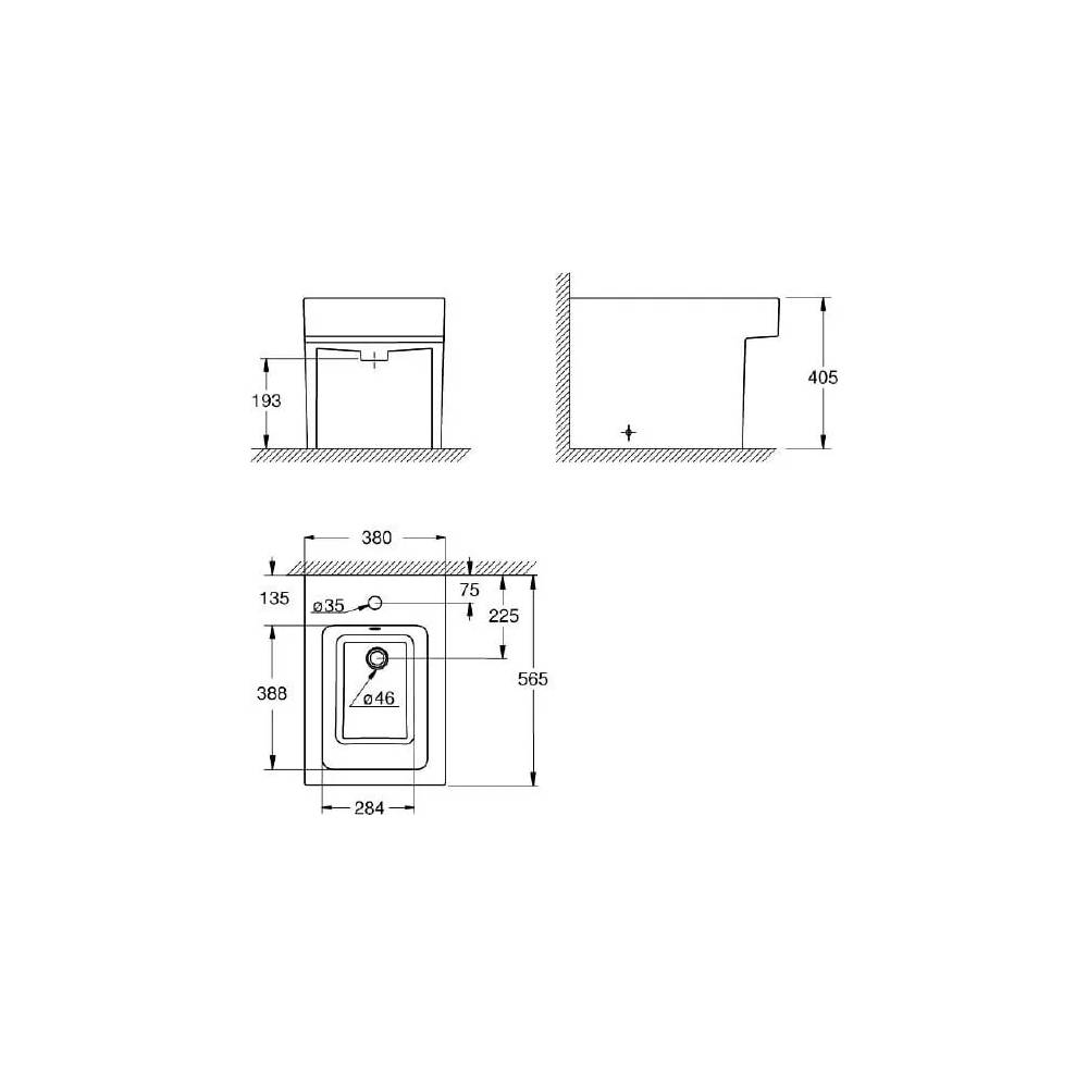 "Grohe" grotelės bidē "Cube Ceramic" 3948700H