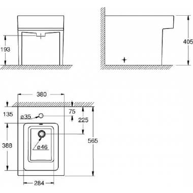 "Grohe" grotelės bidē "Cube Ceramic" 3948700H