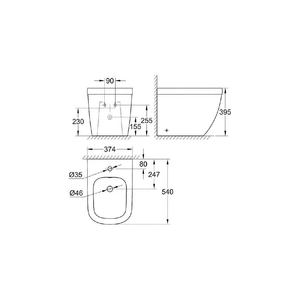 Grohe bidē Euro Ceramic 3934000H bidē Euro Ceramic 3934000H