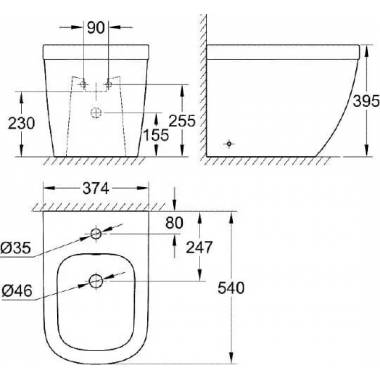 Grohe bidē Euro Ceramic 3934000H bidē Euro Ceramic 3934000H