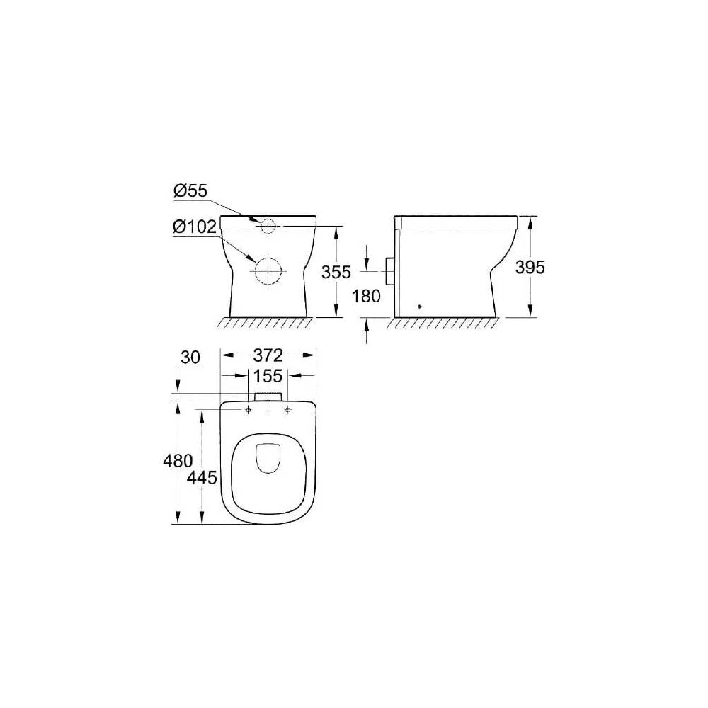 "Grohe" grindų plautuvės "Euro Ceramic" 39329000