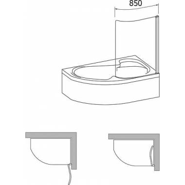 Ravak vonia Rosa CVSK1 140/150