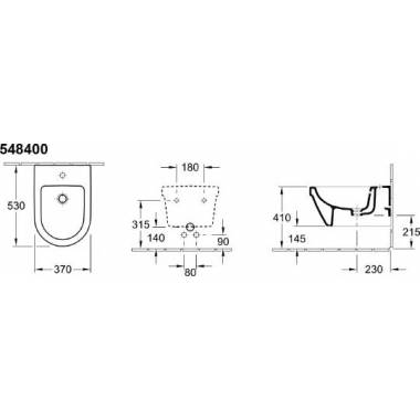 Villeroy & Boch piekaramais bidē Omnia Architectura 5484 0001