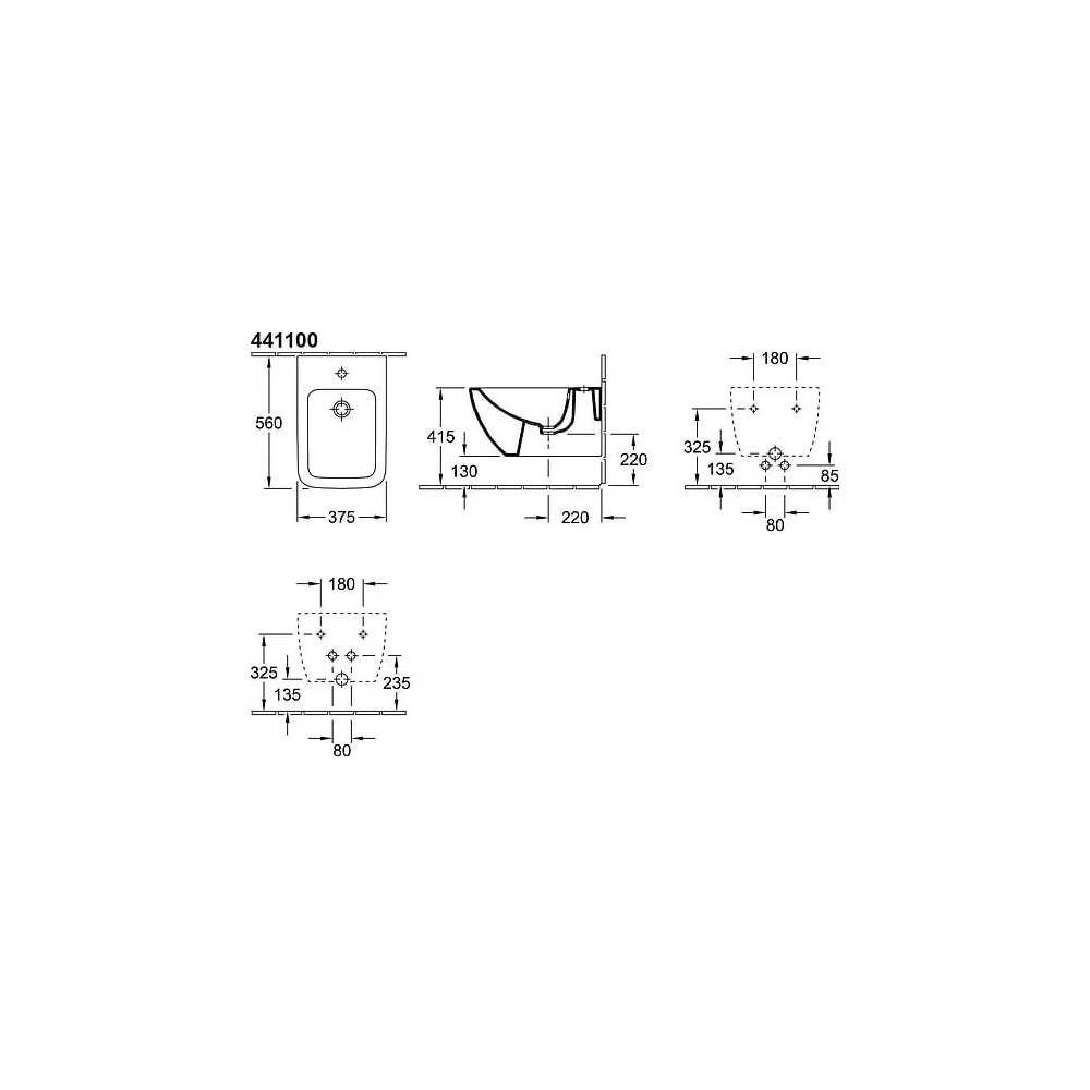 "Villeroy & Boch" pakabinamas bidė "Venticello" 4411 0001