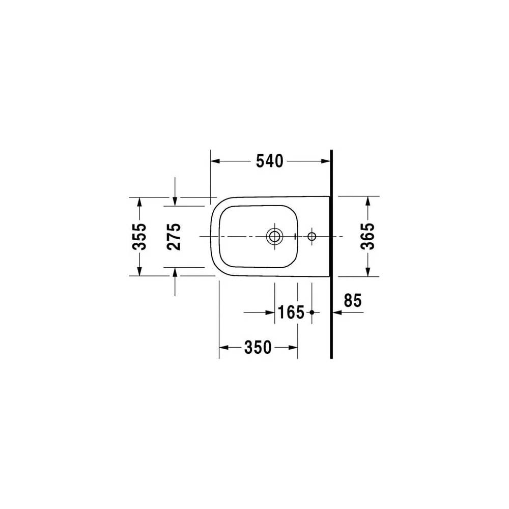 "Duravit" pakabinama bidė "Happy D.2" 2258150000