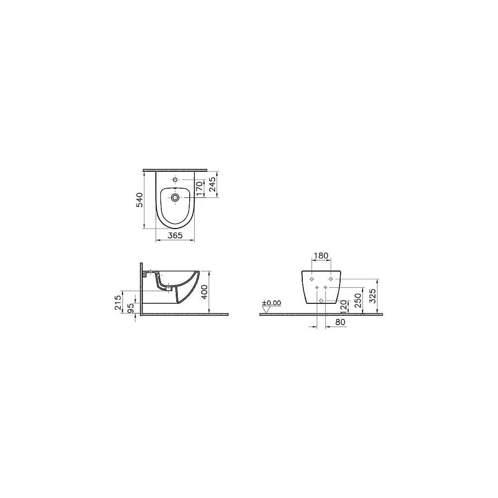 VitrA pakabinama bidė Sento 4338B003-1046