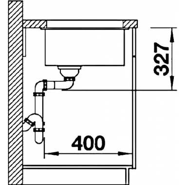 BLANCO SUBLINE 400-U PD WEISS O.AF