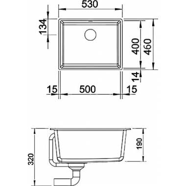 BLANCO SUBLINE 500-U PD ANTHRAZIT O.AF