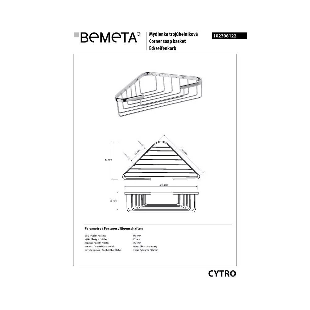 CYTRO: Kampinė dušo lentyna