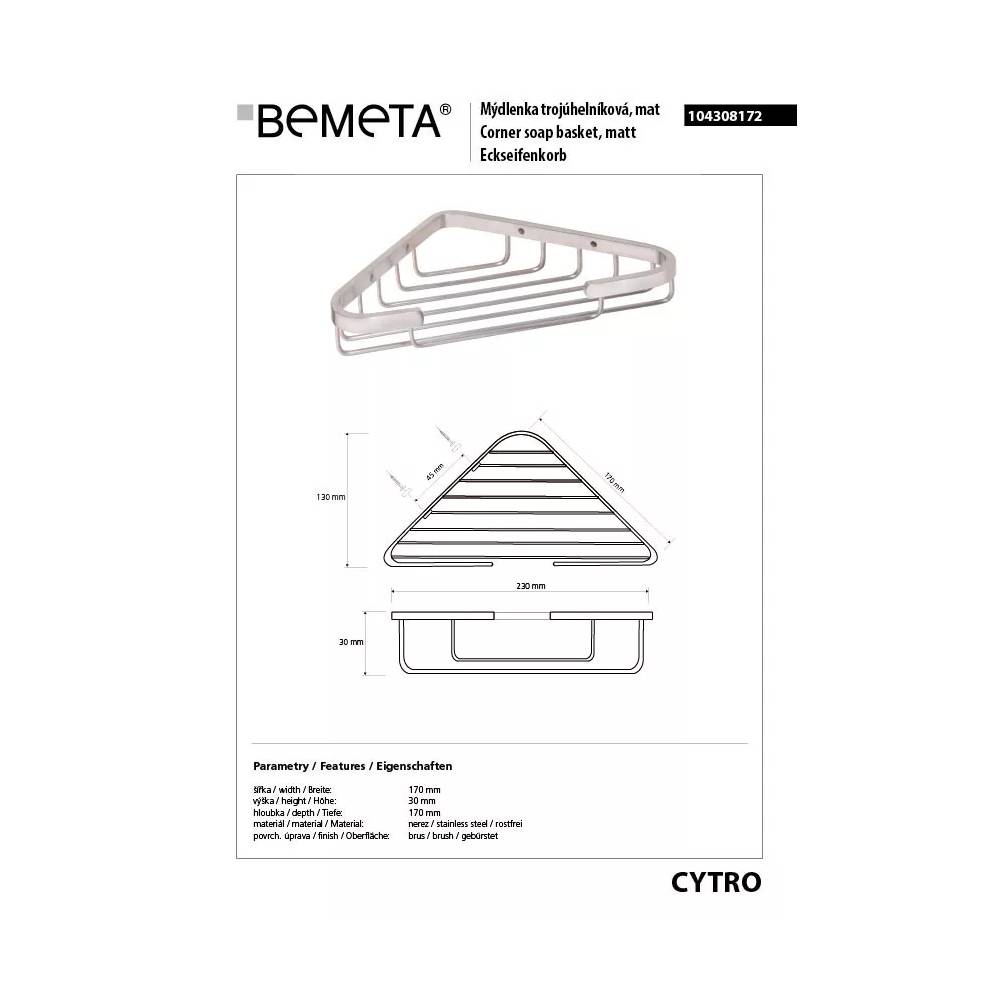 CYTRO: Kampinė dušo lentyna