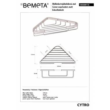 CYTRO: Kampinė dušo lentyna