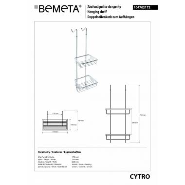 CYTRO: pakabinkite dvigubą dušo lentyną